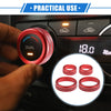 Ford Maverick (2022-2023) Red 4 Pcs AC Climate Control Knob Rings