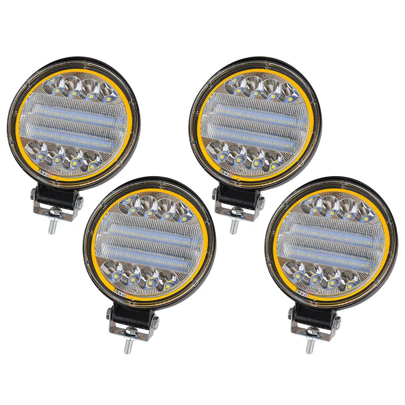 ATV Truck 4 x 4LED Work Light Bar Round Spot Flood Driving Light (N/A)