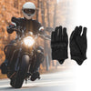 L Motorcycle Gloves Breathable Full Finger Leather With Hole Black 1 Pair