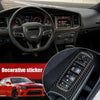 Dodge Charger Carbon Fiber Window Lift Switch Panel Cover Trim 5 x (2015+)