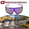 Motorcycle Goggles / Purple Lens Black with Pink Blue Spot Frame Sunglasses