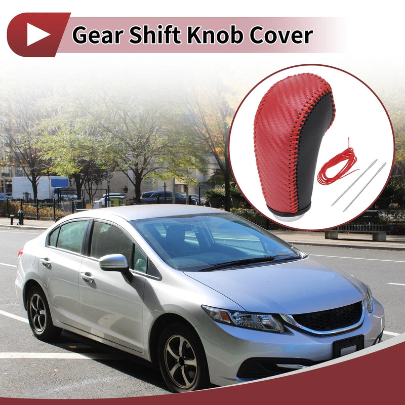 Subaru Forester Red Carbon Fiber Gear Shift Knob Cover (2014-2017)