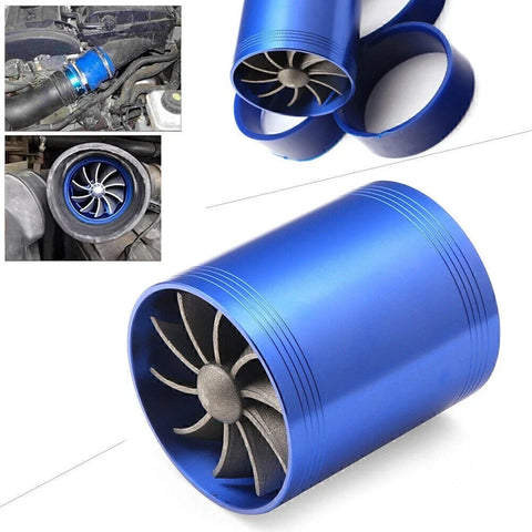 Gas Vehicles Dual Fan Turbonator Air Intake Turbo Supercharger