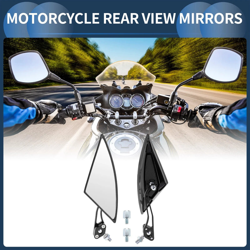 M8 / M10 M8/M10 1set Rear View Mirrors Handlebar Mirrors Black Aluminum Alloy