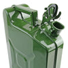 Fuel / Petrol 2.6 Gallon Green Steel Jerry Can w/Spout (No Year)