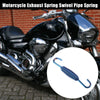 Motorcycle 2 x Exhaust Pipe Spring 68mm Stainless Steel Blue