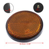 4 x M6x1.0 Orange Universal Round Screw Mount Reflective Warning Reflector