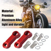 Honda Yamaha Pair 10mm 8mm Mirror Extender Adapter Red