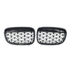 BMW 1 Series Diamond Meteor Front Kidney Grille Gloss Black (2011-2014)