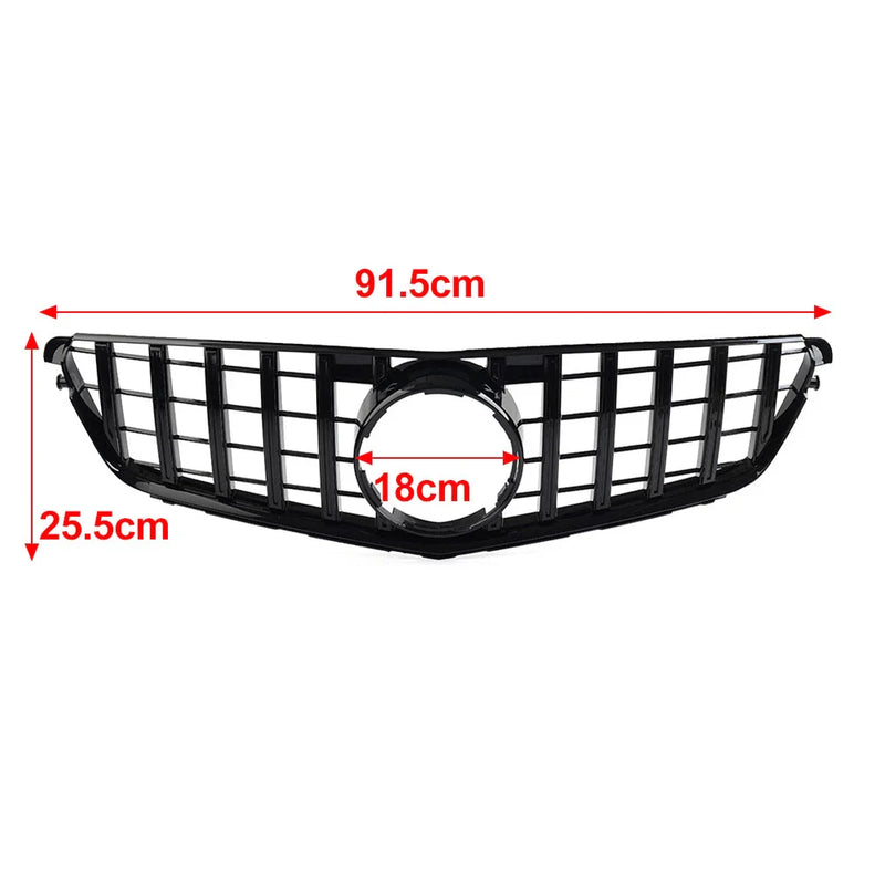 Benz C Class W204 (2007-2014) Silver GTR Style Front Bumper Grille