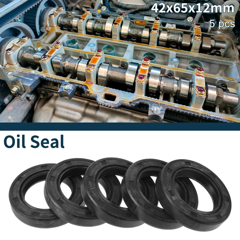 Oil Seal / 42x65x12mm / Rotary Shaft Seal NBR Rubber 5Pcs