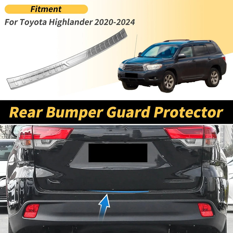 Toyota Highlander (2020-2024) Silver Tone Bumper Guards 1 Pc