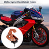 Motorcycle L-Shape Aluminum Alloy Motorcycle Hanging Hook 60mm Orange-Black