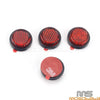 Harley License Plate 4 Pcs Red Mini Round Reflectors