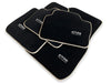 BMW X5 Series E53 (2000-2006) - Black Beige Rounds Premium Floor Mats