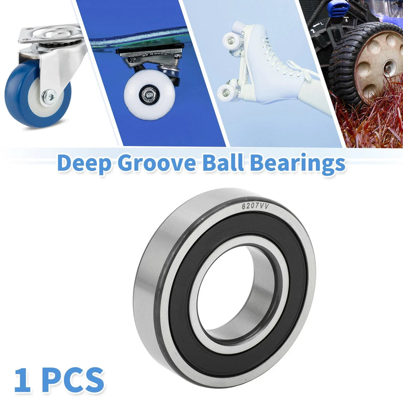 Scooter Skateboard Wheel 6207VV 35x72x17mm Deep Groove Ball Bearings