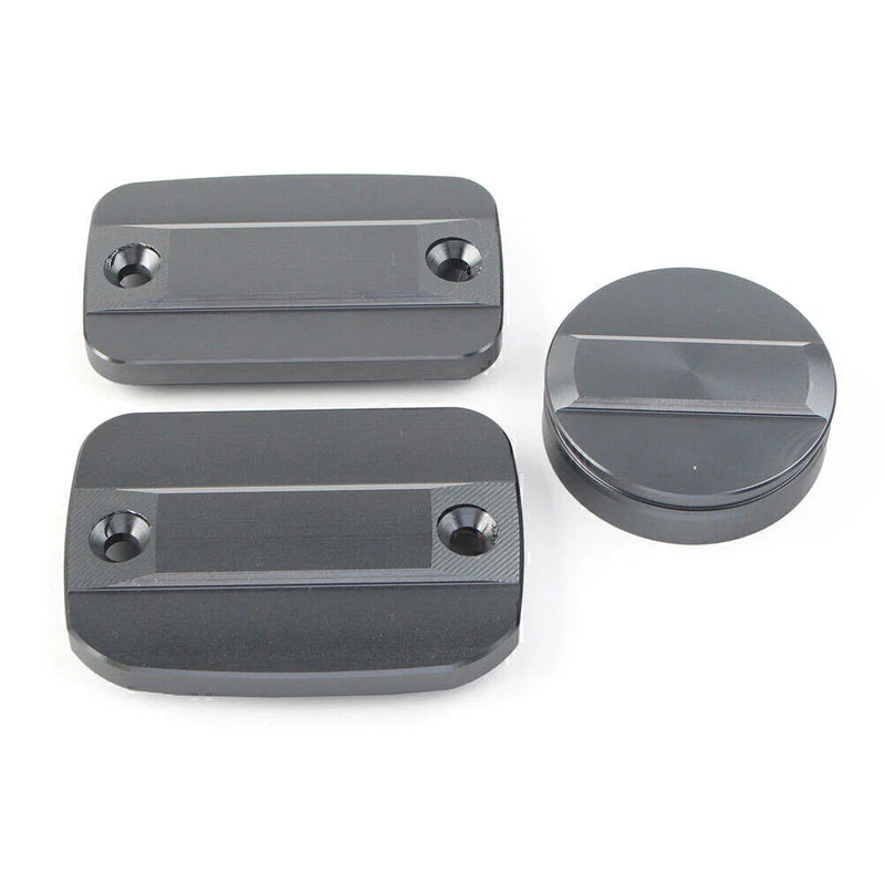 Scrambler 1100 Grey Front Brake Clutch Fluid Reservoir Cap & Rear Brake Cover