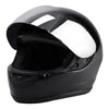 Street Bike Adult S-XXL Full Face Motorcycle Helmet Glossy Silver