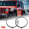 Jeep Wrangler JK 7" Round Headlight Mounting Bracket Rings (2007-2017)