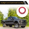 Ford F-150 Red Headlight Control Switch Knob Cover Ring (2016-2021)