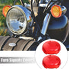 Harley Dyna Street Glide Red 4pcs Turn Signal Light Lens Covers Front Rear