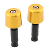 Universal Motorcycle Gold 1in Handlebar Hand Grips & End Caps