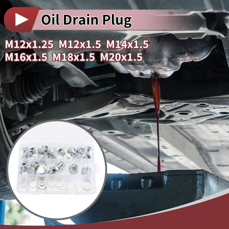Car Motorcycle Boat Engine Oil Drain Plug with Gasket M12x1.25 M18x1.5
