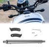 Motorcycle Cross Bar Handlebars Black Silver Tone with Wrench 1 Set