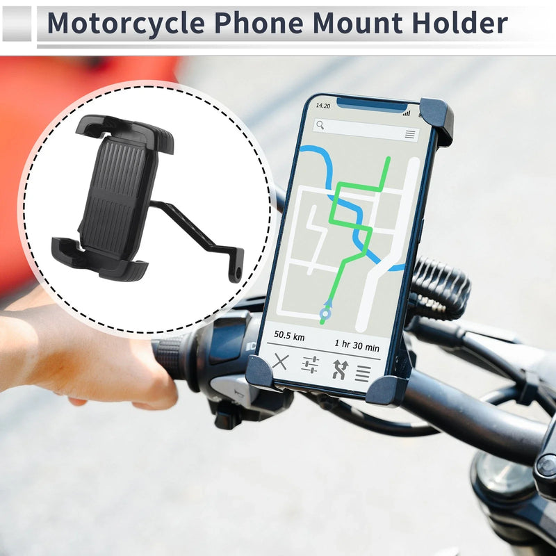 Rearview Mirror Mount 4.7-7.2in ABS Motorcycle Phone Mount Holder