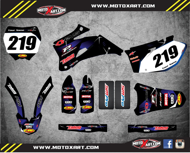 Yamaha YZF 250 Custom Graphics Full Kit (2006-2009)