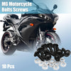 10 x M6 Black Aluminum Hex Socket Head Motorcycle Bolts Bumper Screws Nut