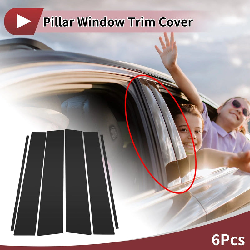 Toyota Hilux Car Door Pillar Window Trim 6 x (2015–2023)