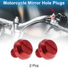 Right Hand M8x1.25 Motorcycle Mirror Hole Plugs Red Motorcycle Mirror Screws