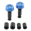 Universal Motorcycle - Blue 0.5in Handlebar Hand Grips & End Caps