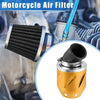 Universal ATV Air Filter / 35mm ID 140x70mm Aluminum Alloy Gold Tone