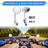 Make Model M8/M10 1 Set Motorcycle Rear View Mirrors Chrome Silver Tone