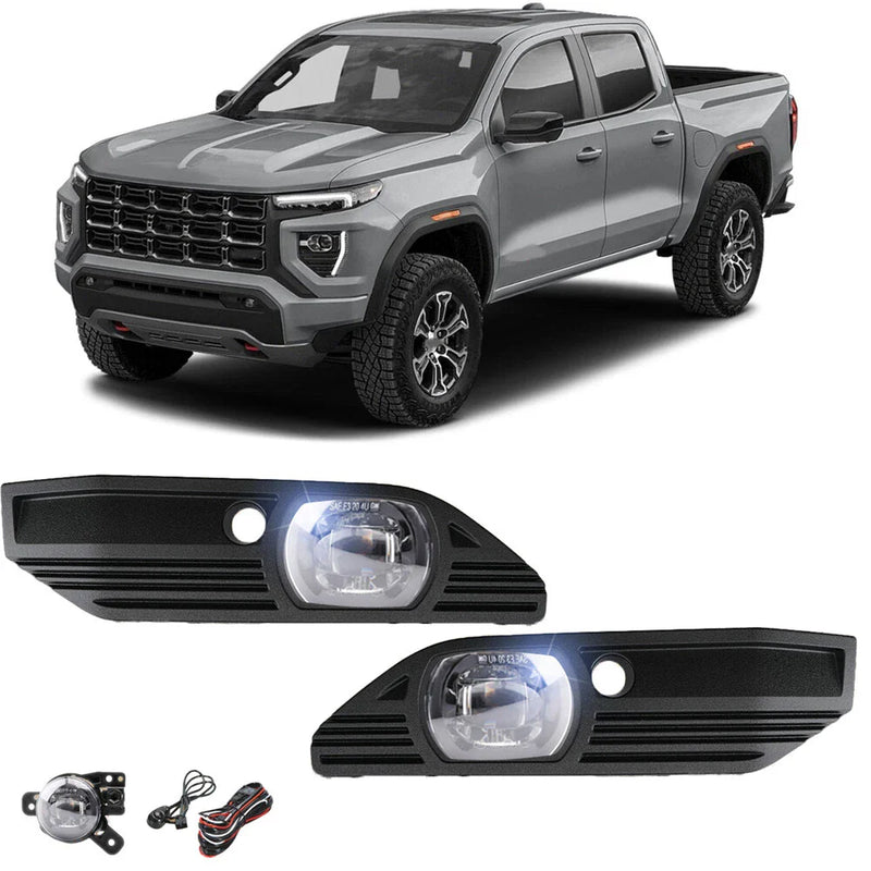 GMC Canyon LED Fog Lights with Wire Harness & Switch (2004-2012)