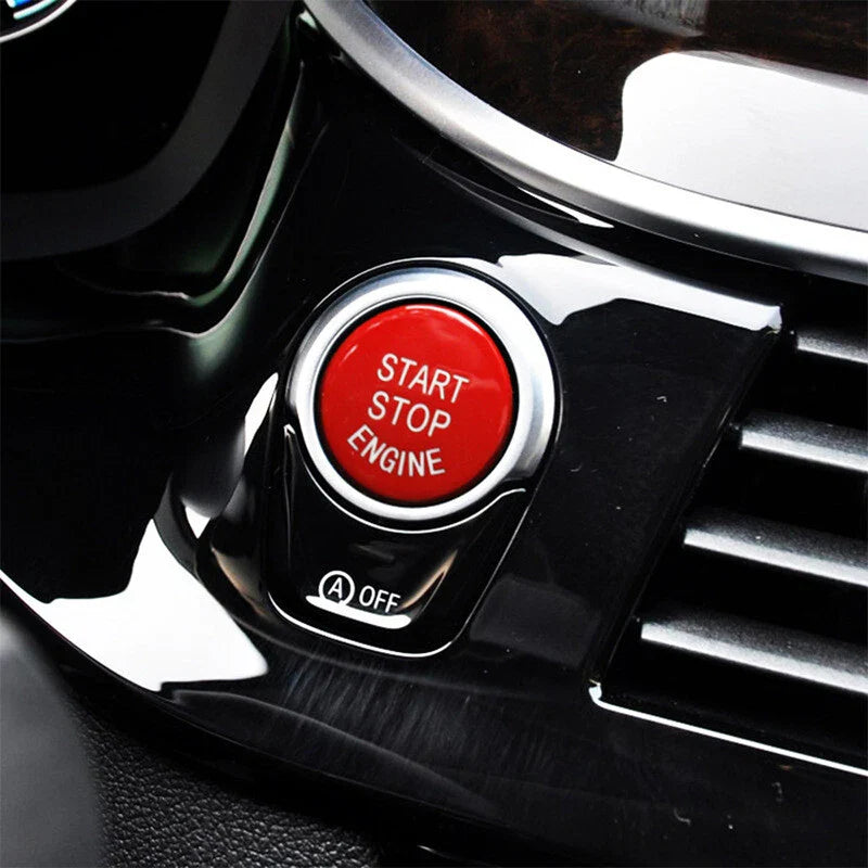 BMW E90 E92 E60 X5 Red Engine Start Stop Push Button Cover Trim (2007-2013)