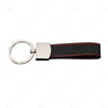Universal Use Black Metal & PU Leather Key Ring Keychain