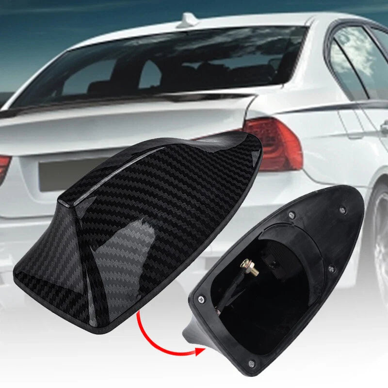 Car Radio FM / AM Signal Accessories Carbon Fiber Shark Fin Antenna