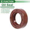 Oil Seal 22x35x10mm 5 Pcs Rotary Shaft Seal FKM Rubber Brown