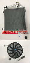 Ford Hi-Boy Chevy 3 Row Aluminum Radiator & Fan (1932)