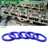 Oil Seal 80x105x10mm 5 Pcs Seal Ring Rotary Shaft Seal TPU Blue High Pressure