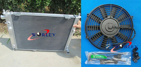 Saab 9000 2.3 Turbo Aluminum Radiator + Fan (1991-1998)