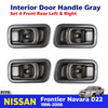 Interior Door Handle Gray Set 4 Fits Nissan Frontier Navara D22 UTE 1998-05 D06