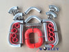 3" 76mm Aluminum Universal Intercooler Turbo Piping & RED Hose Kits
