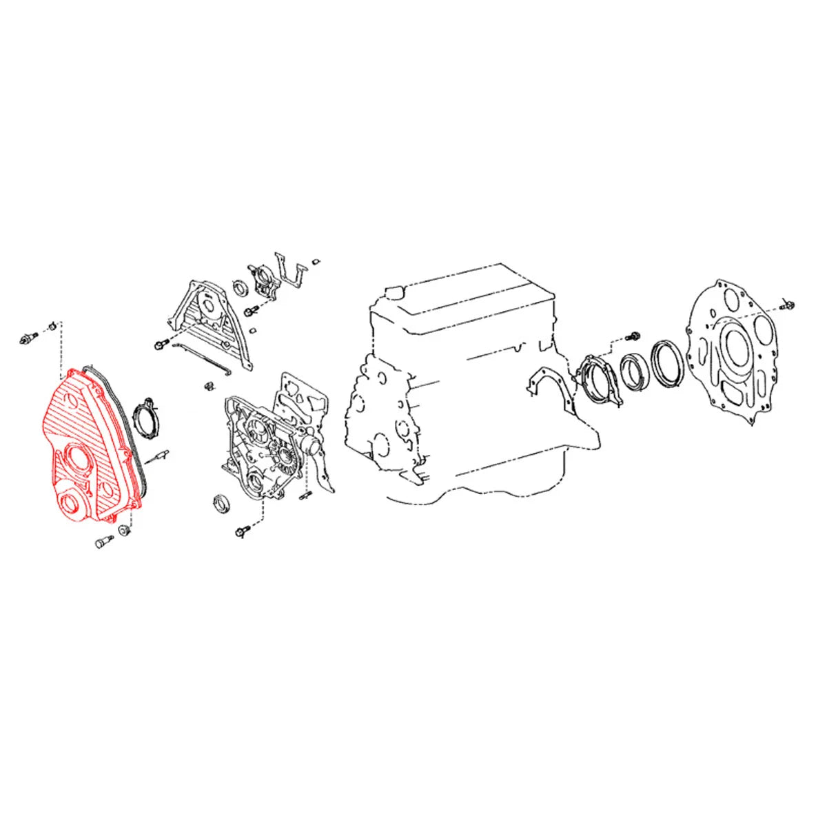 3.0L Timing Chain Cover for Toyota Hilux DLX LAN15/25/35 5L-E