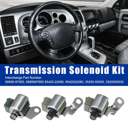 3 Pcs Shift Lock Up Solenoid Kit for Toyota A340E Transmission