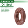 Oil Seal Rotary Shaft Seal Fluorine Rubber 14x28x5mm Brown 5 Pcs
