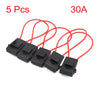 Motorcycle Car 5 x 30A Red Inline Mini Power Blade Fuse Holders